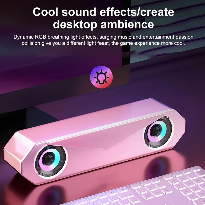 Bluetooth Speaker USB Wired Speaker Computer Soundbar Stereo Surround Subwoofer for Pc Laptop Theater Surround Audio System