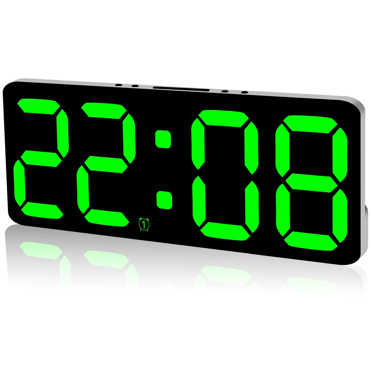 Digital Alarm Clock Large LED Display Alarm Clock 5Level Brightness Dimmable Clock with USB Charging Ports Adjustable Desk Clock