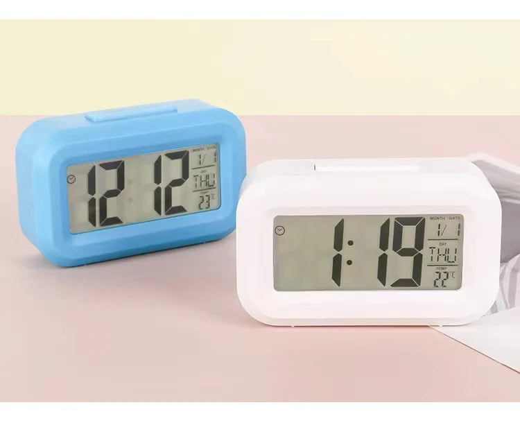 Digital Led Clock Alarm Clock Digital Clock With Bright Screen Snooze Function Calendar Display For Bedroom Home Offices Desk