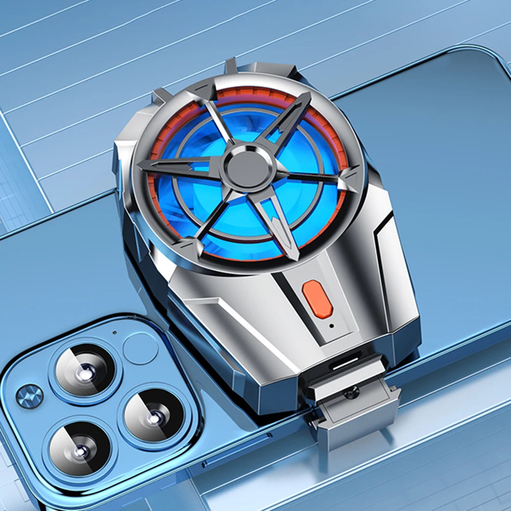 X52 Cooling Fans Mobile Phone Game Cooler System Rechargeable Battery Silent Cooler Three Speed Adjustable Fans Gaming Radiator