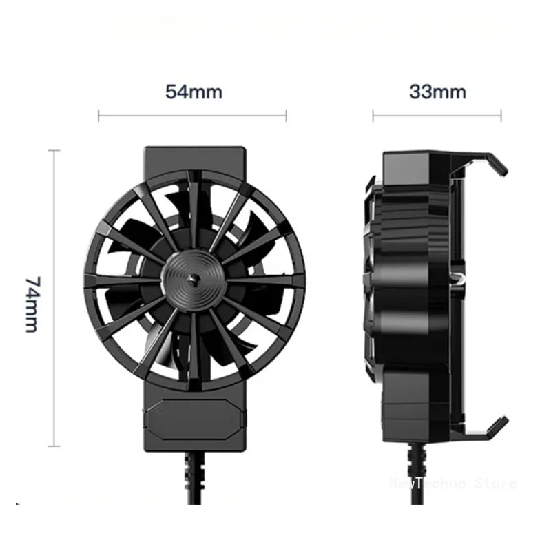 Portable Cooling Fan Mini Cooling Fans for Mobile Phone Silent Cooler Cell Phone Gaming Radiator Game Cooler