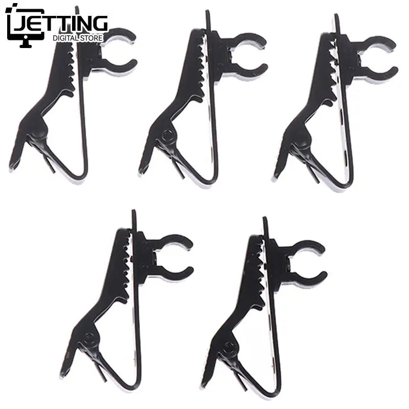 5pcs Microphone Iron Clip Tie Clip Mic Lapel Collar Clip Microphone Accessories Protable Clip For MP3 Phone Earphone