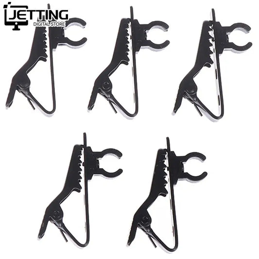 5pcs Microphone Iron Clip Tie Clip Mic Lapel Collar Clip Microphone Accessories Protable Clip For MP3 Phone Earphone