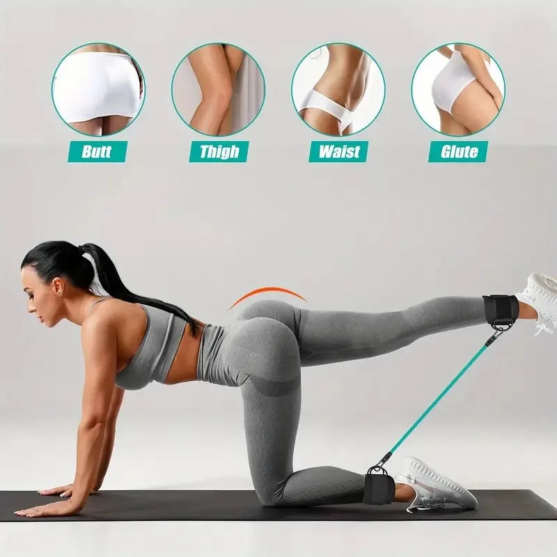 Ankle Straps Resistance Bands Set Fitness Workout Exercise Equipment Ankle Weight Yoga Elastic Fitness Band For Gym Man Woman