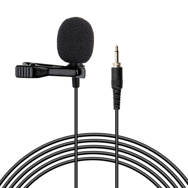 3.5Mm Omnidirectional Microphone Clip Portable Microphone 1.5m Wired Condenser Clip-on Lapel Mic Mini Audio Mic For Phone