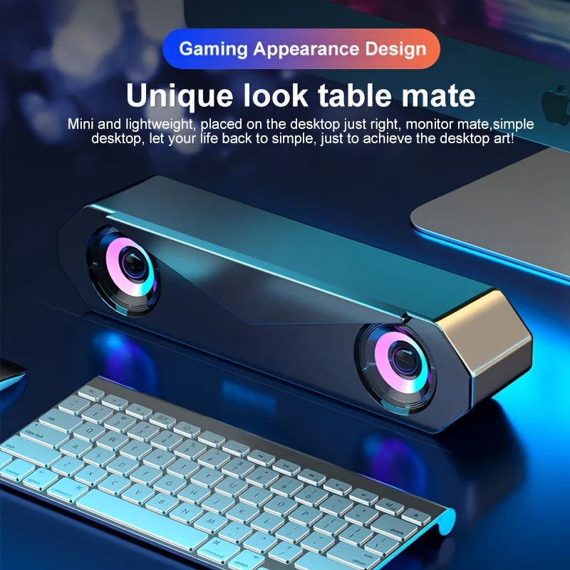 Bluetooth Speaker USB Wired Speaker Computer Soundbar Stereo Surround Subwoofer for Pc Laptop Theater Surround Audio System