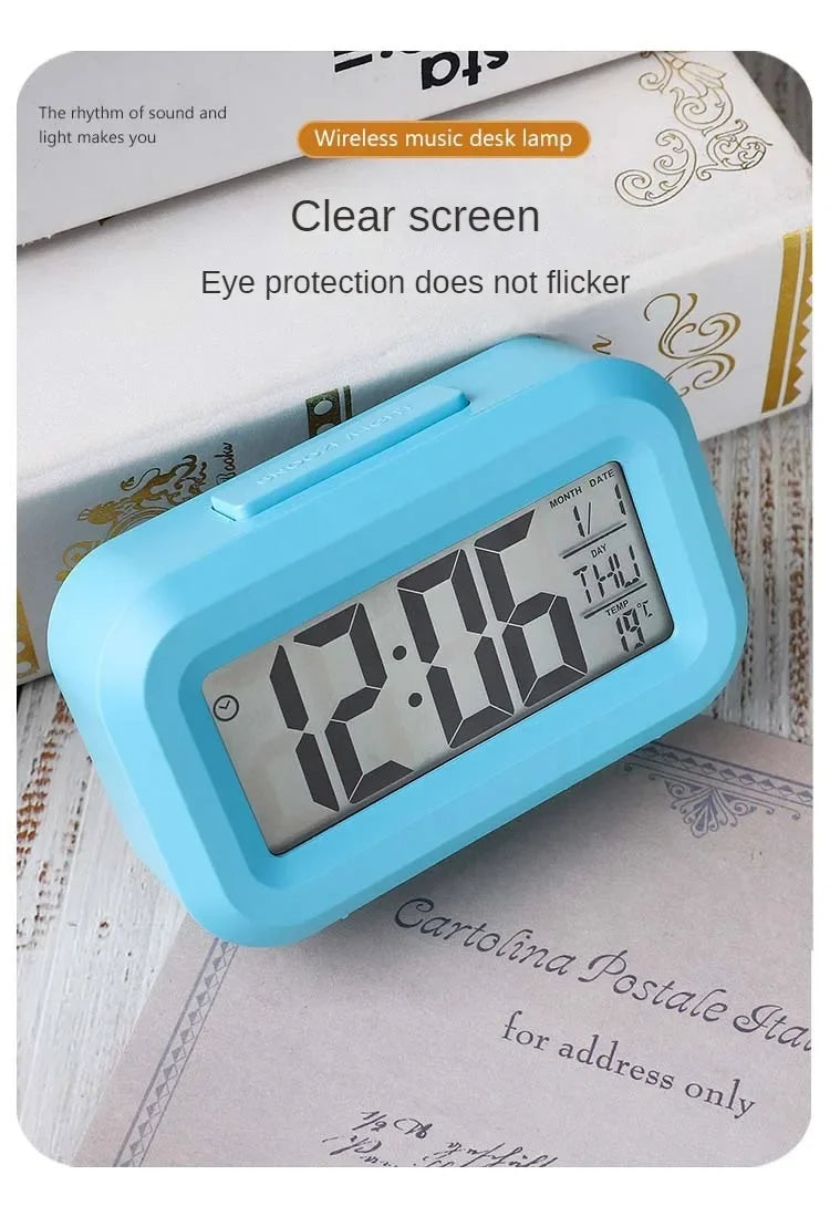 Led Digital Alarm Clock Backlight Data Times Calendar Desktop Multi-function Electronic Bedroom Decoration Desk Decorations Wall