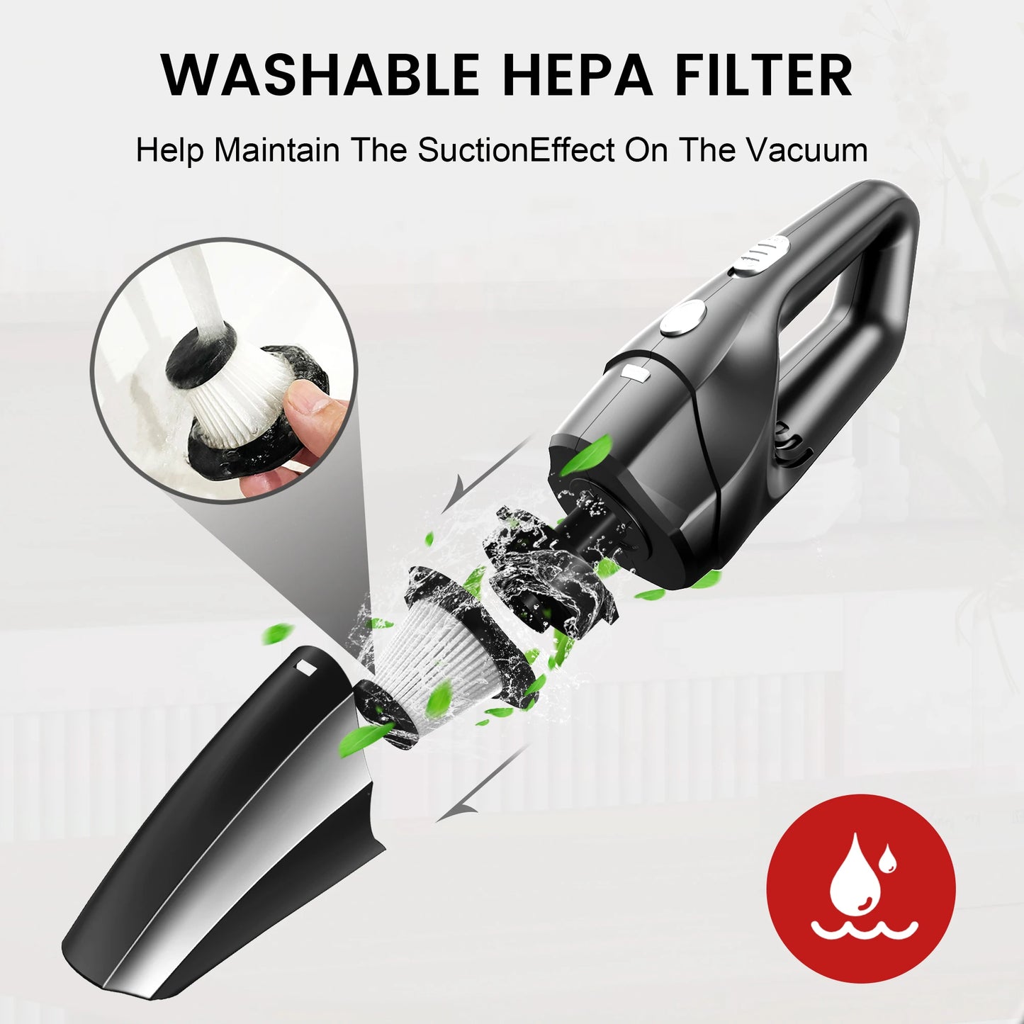 Mini Car Vacuum Cleaner Wireless Handheld Vaccum Cleaners High Suction USB Rechargeable Small Household Car Cleaner Accessories