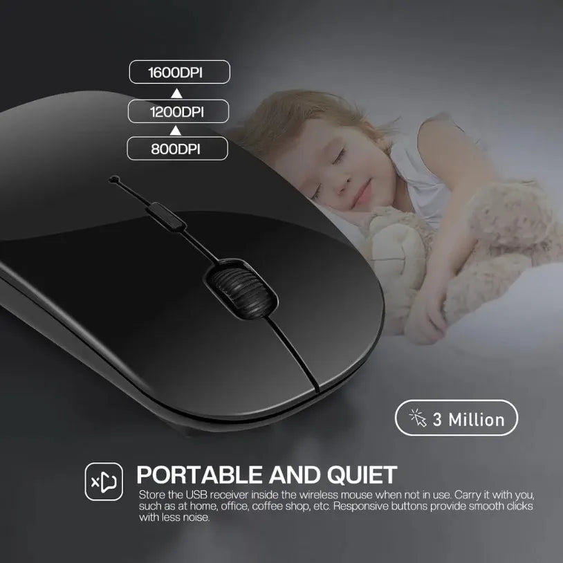 Rechargeable Wireless Gaming Mouse Portable Ergonomic Quiet And Magical Suitable For Portable Computers Tablets IPAD Phone