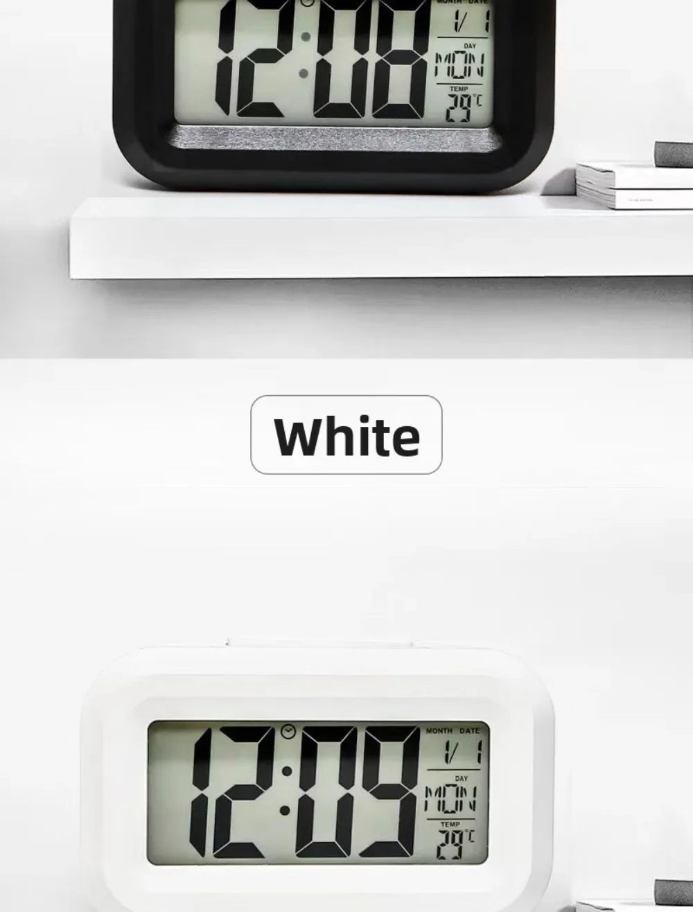 Digital Led Clock Household Bedside Battery Powered Multi-function Alarm Clock Desk Things for the Room Table Clocks Home Decor