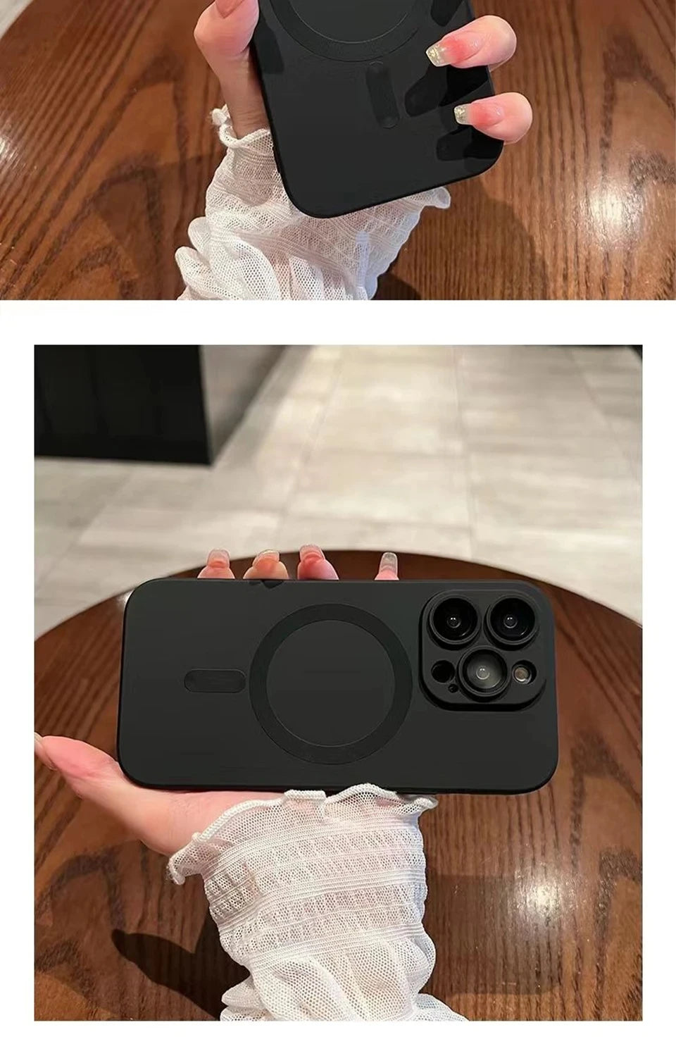 Original Matte Silicone Magnetic Case For iPhone 15 13 11 12 14 16 Pro Max Plus Magsafe Cases Wireless Charge Cover Accessories