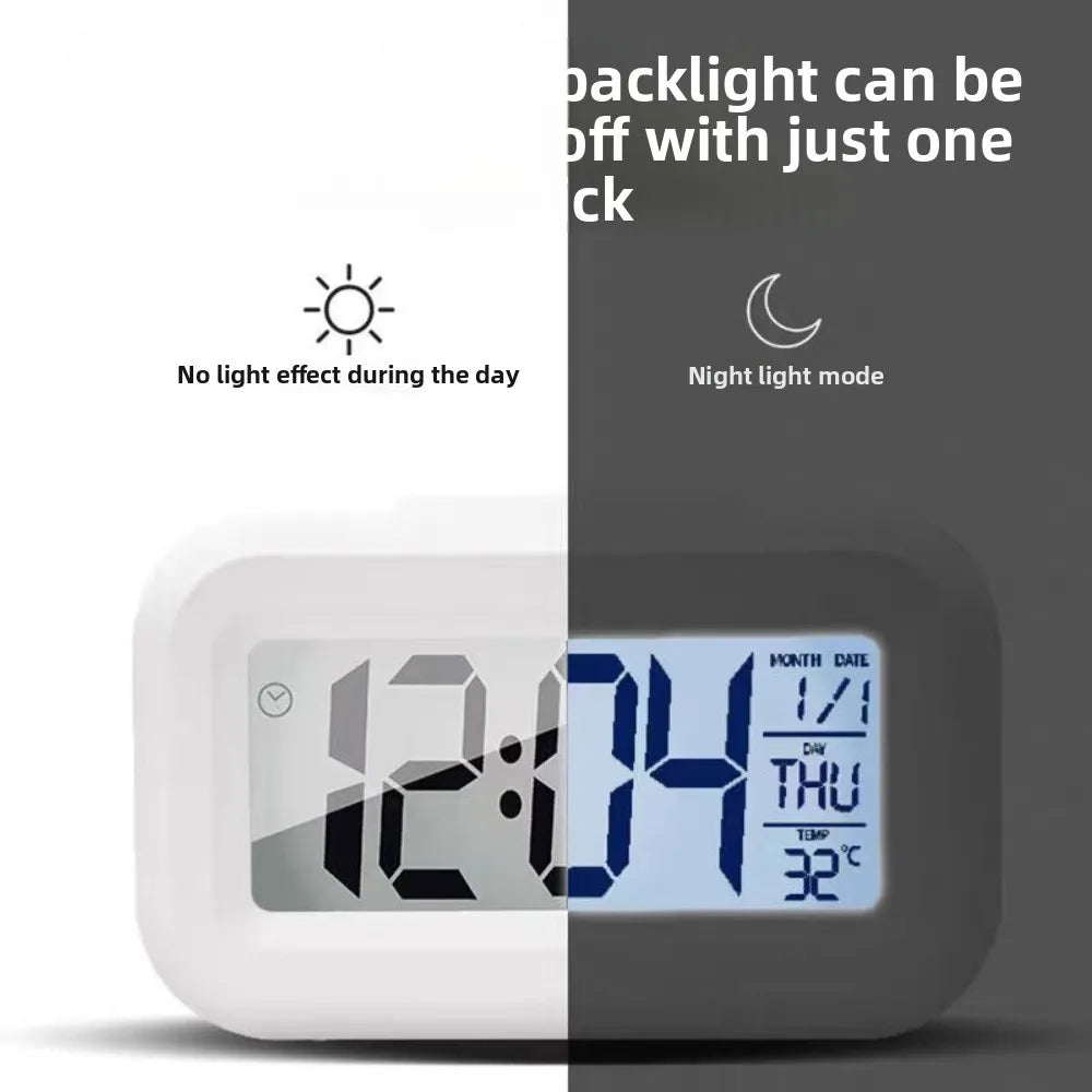 Digital Led Clock Alarm Clock Digital Clock With Bright Screen Snooze Function Calendar Display For Bedroom Home Offices Desk