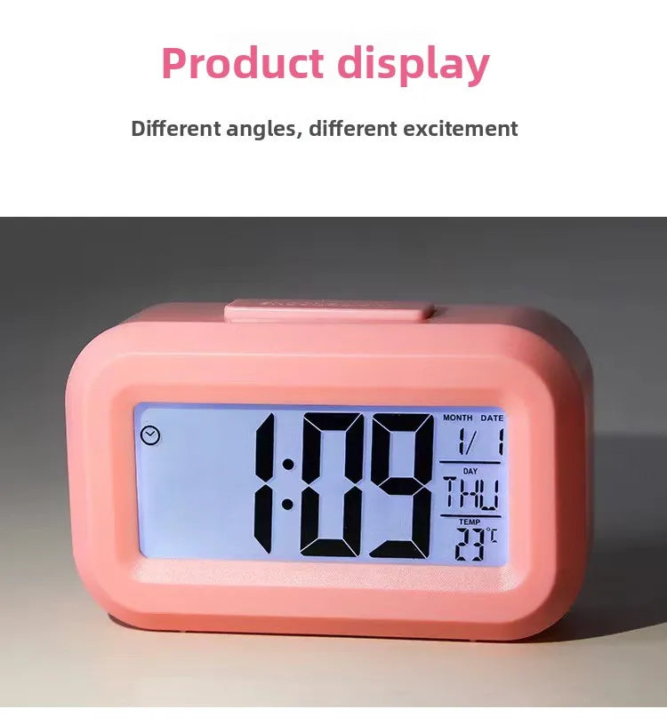 Digital Led Clock Alarm Clock Digital Clock With Bright Screen Snooze Function Calendar Display For Bedroom Home Offices Desk