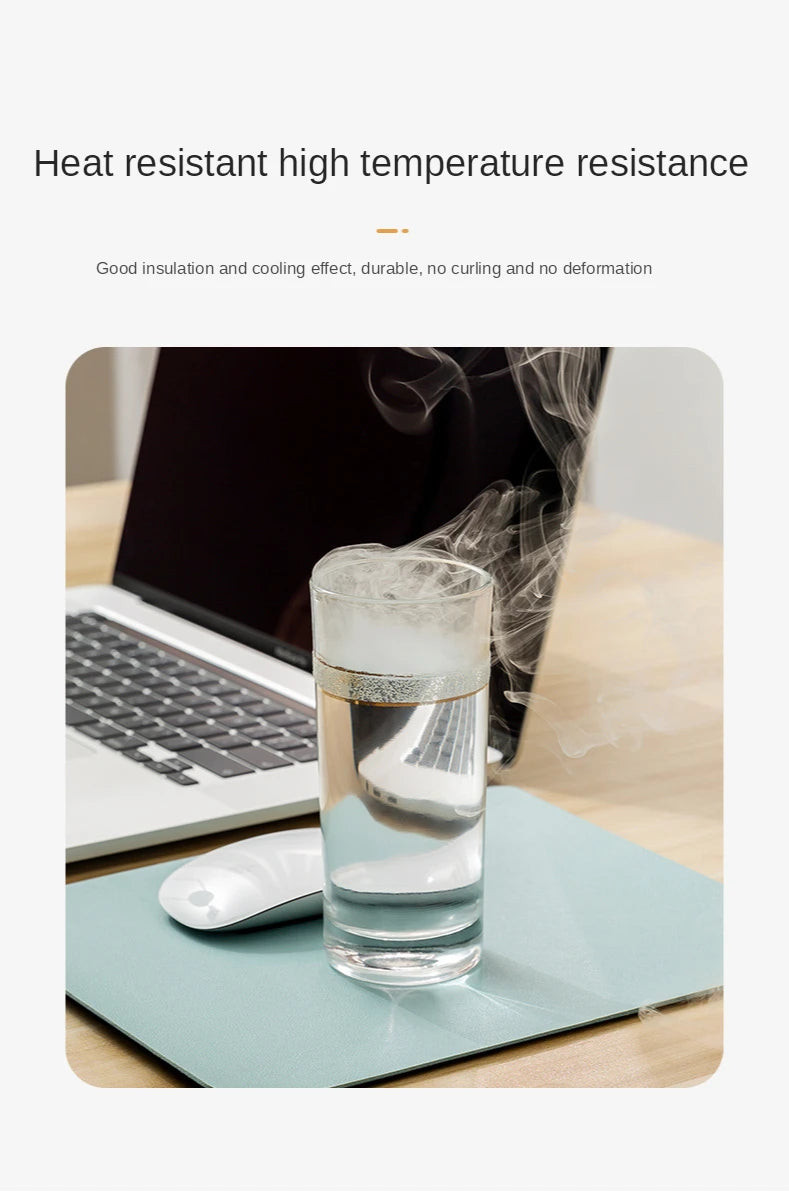 Small PU Mouse Pad Single-sided Solid Color Universal Non-slip Pad Mouse Pad Suitable For PC Laptops Office PU Gaming Mouse Pad