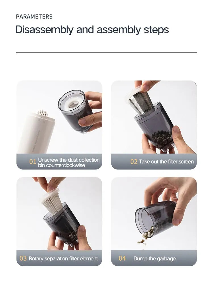 Vacuum Cleaner Mini Car Cleaning Powerful Suction Handheld Car Vacuum Cleaner Rechargeable for Car and Home Auto Vacuum Cleaner