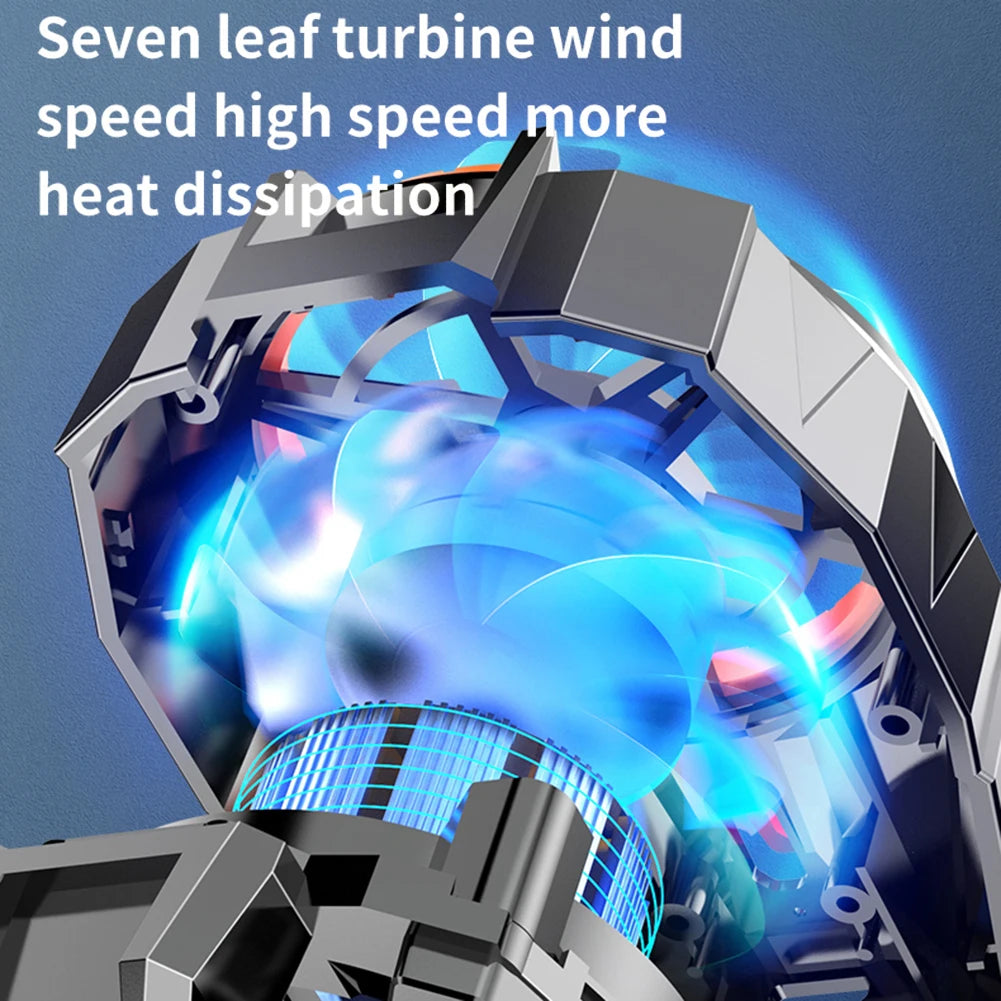 X52 Cooling Fans Mobile Phone Game Cooler System Rechargeable Battery Silent Cooler Three Speed Adjustable Fans Gaming Radiator