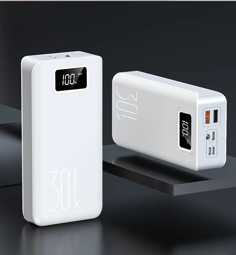 Power bank with a large capacity of 30000 mAh fast charging for mobile phones mobile power bank charging digital display
