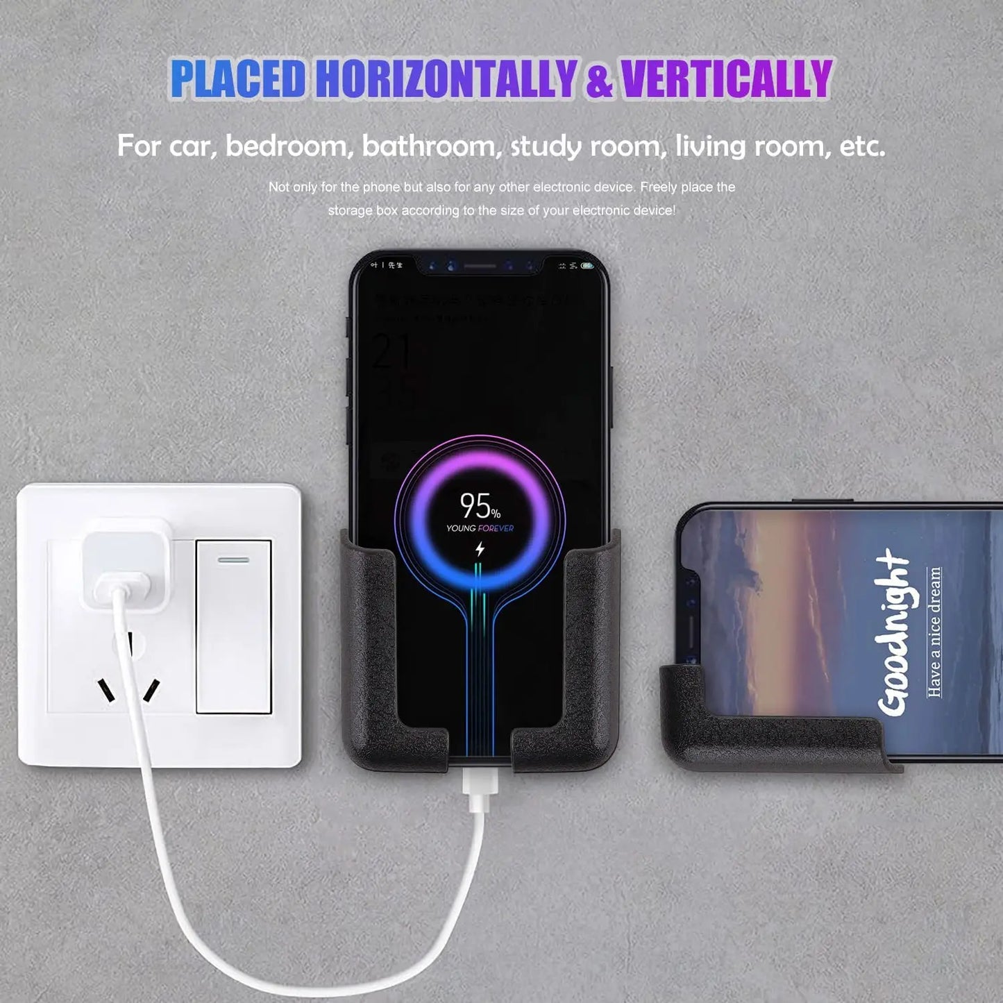 Car Phone Holder Multifunctional Auto Mobile Phone Stand Mount Bracket Cell Phone Holder for Car Wall Hooks Hanger Support