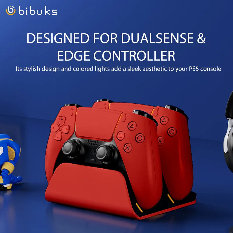 Fast Charging Dock for PS5 Controllers Dual Wireless Gamepad Charger Station PlayStation 5 Charging Stand Accessories