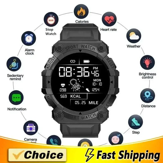 Android iOS Smart Watch FD68S: Touch Screen Fitness Bracelet for Men Women, Waterproof Bluetooth Sports Activity Tracker