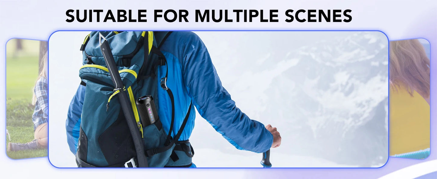 Bluetooth Speaker, Speakers Wireless Bluetooth 5.4 with 30H Playtime, BassUp, 30W Stereo Sound, IPX7 Waterproof Portable Speaker