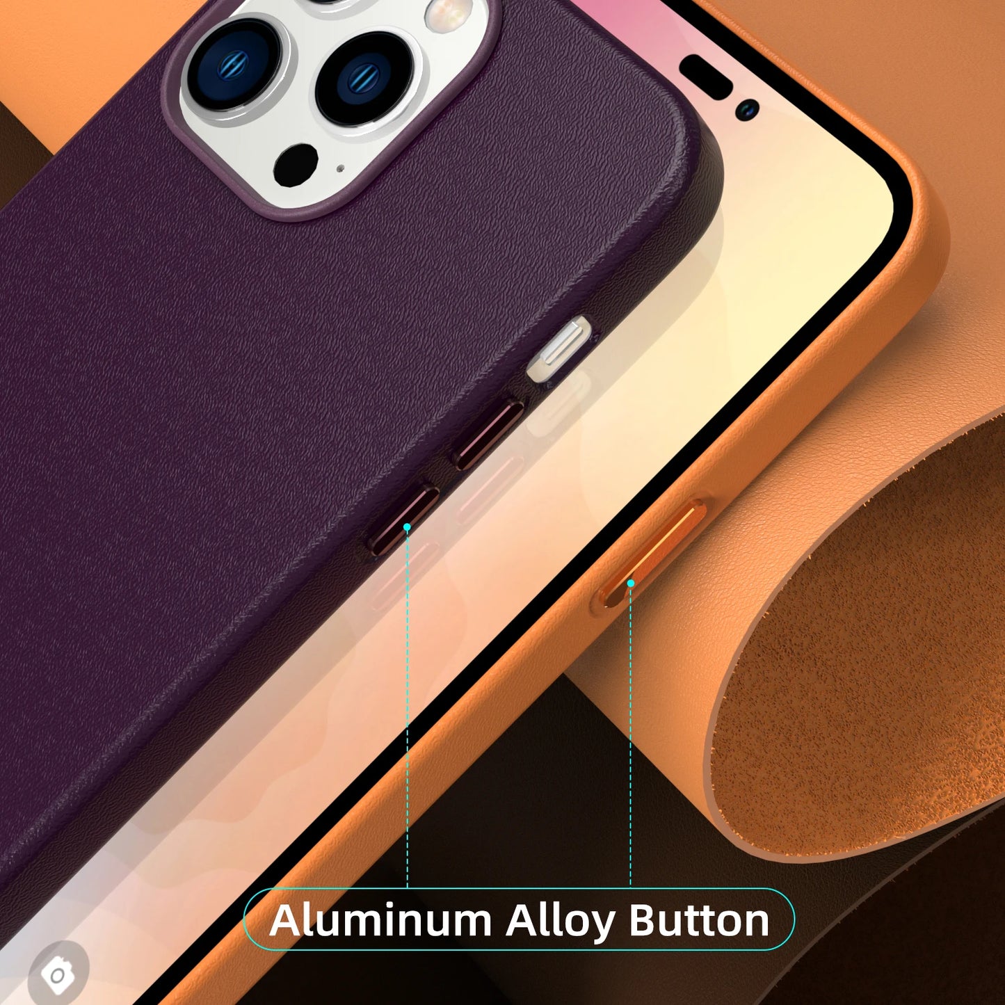 Leather Case Cover For Magsafe Mag Safe iPhone 15 Pro Max 14 Plus 13 12 11 15Pro 14Pro 13Pro 12Pro iPhone15 Phone Accessories