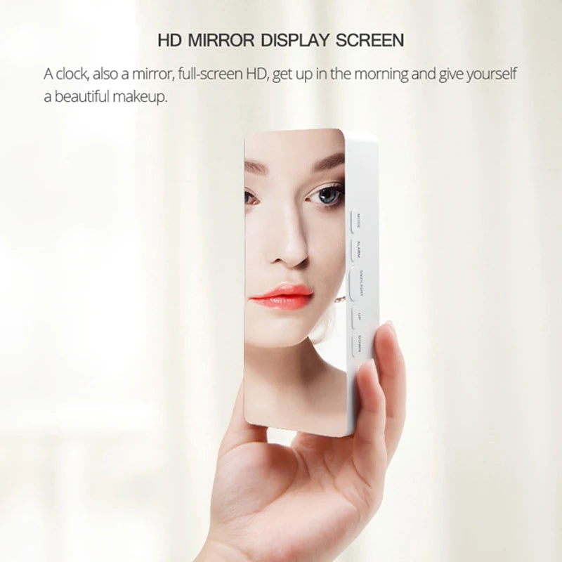 Digital Alarm Clock LED Electronic Desktop Clock with Temperature for Bedroom Home Office Teens Kids