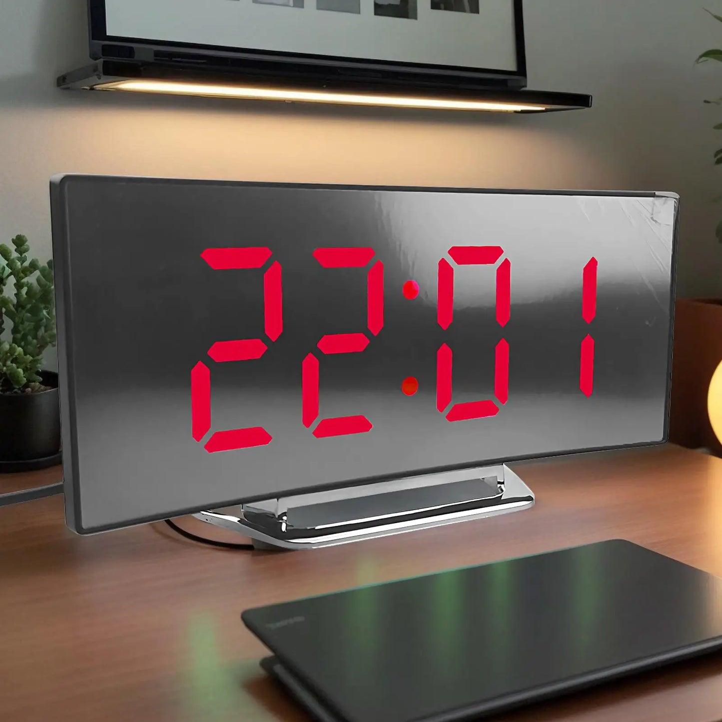 Digital Clock LED Display Digital Clock for Bedroom High-Brightness Time Management Tool Quiet for Boys Girls Teens Students