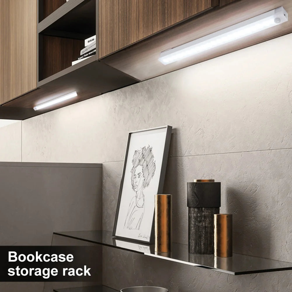 Motion Sensor Light Wireless LED Night Light USB Rechargeable Night Lamp Cabinet Wardrobe Lamp Staircase Backlight For Kitchen 1