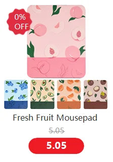 Mouse Pad Cute Round Natural Rubber 22cm Non-slip Bottom Soft Cartoon Animation Computer Desk Pad Protection Mouse Sensitivity