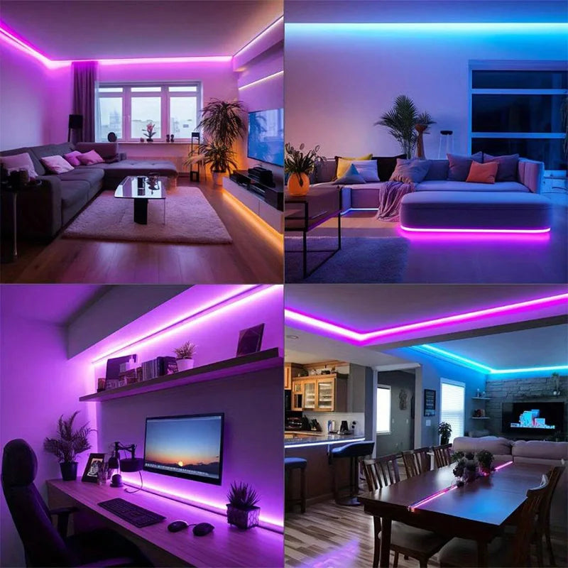 RGB Led Strip Lights 5m 10m 20m 30m Led Room Light with APP Control Flexible Ribbon Luces Led Tape for Room Bedroom Decoration