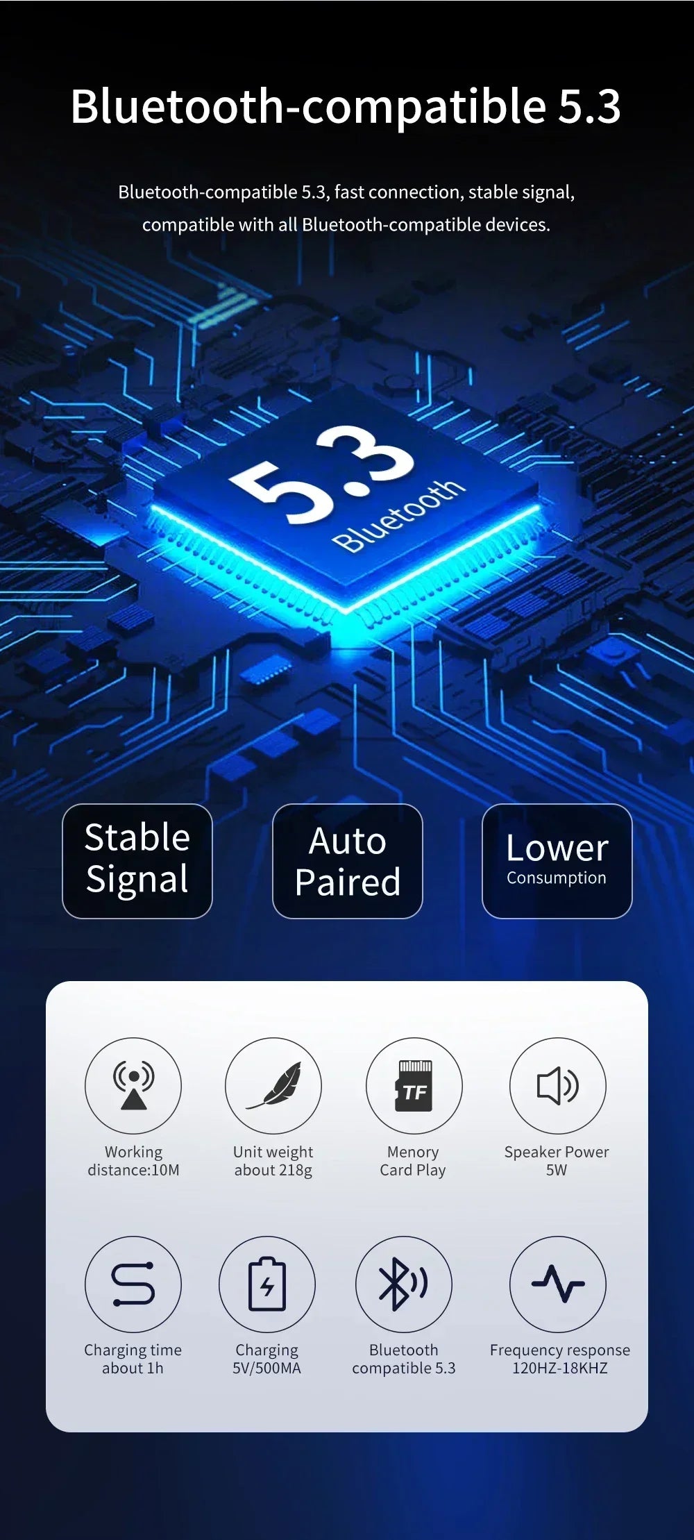 Bluetooth Speaker Mini Portable IPX4 Waterproof Wireless Loudspeaker Support TF FM Card BT TWS Stereo HIFI Sound Box Car Audio