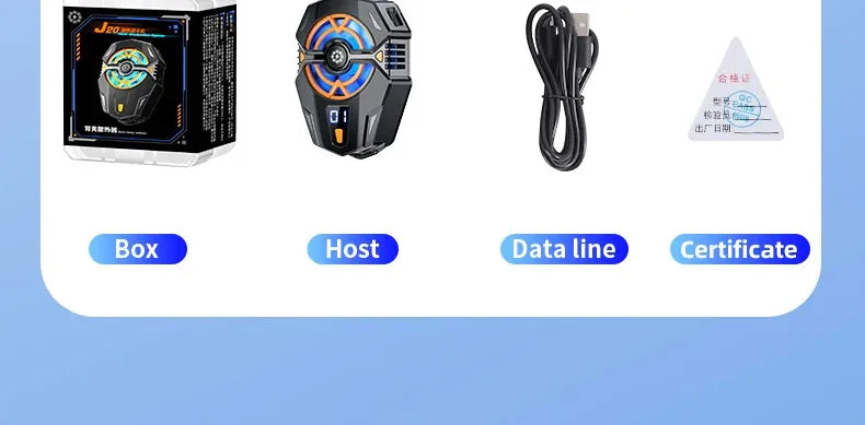 Cooler Gaming Universal Phone Cooling Fan 3 Modes Mobile Phone Radiator for iPhone 15 Android 4.5 to 7 inch Phone Live Streaming