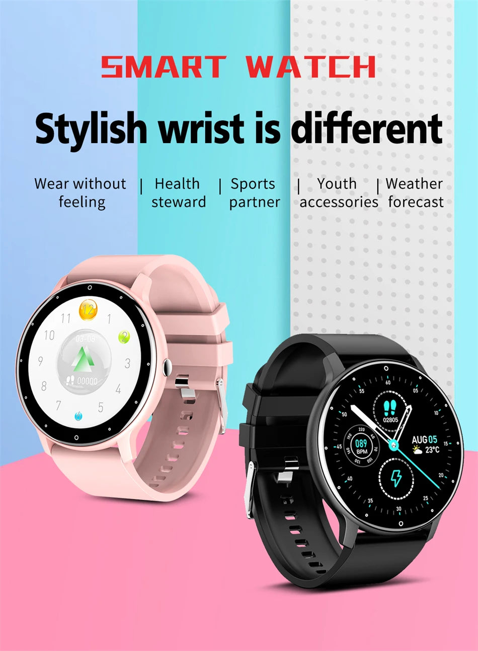 LIGE Smart Watch Women Men Full Touch Screen Bluetooth 5.2 Call Waterproof Watches Sports Fitness Tracker Factory IP67 ZL02 New