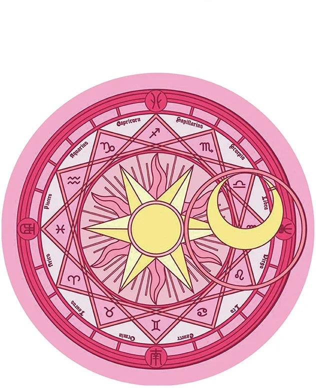 Mouse Pad Cute Round Natural Rubber 22cm Non-slip Bottom Soft Cartoon Animation Computer Desk Pad Protection Mouse Sensitivity