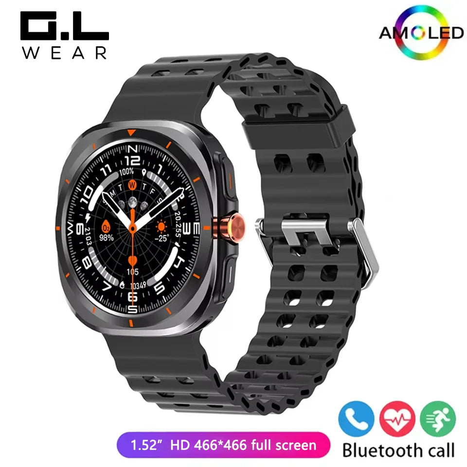 G.L Wear 2025 New Smartwatch for Men Heart Rate Monitoring Bluetooth Calling Fitness Tracking Pedometer Men's Smartwatch