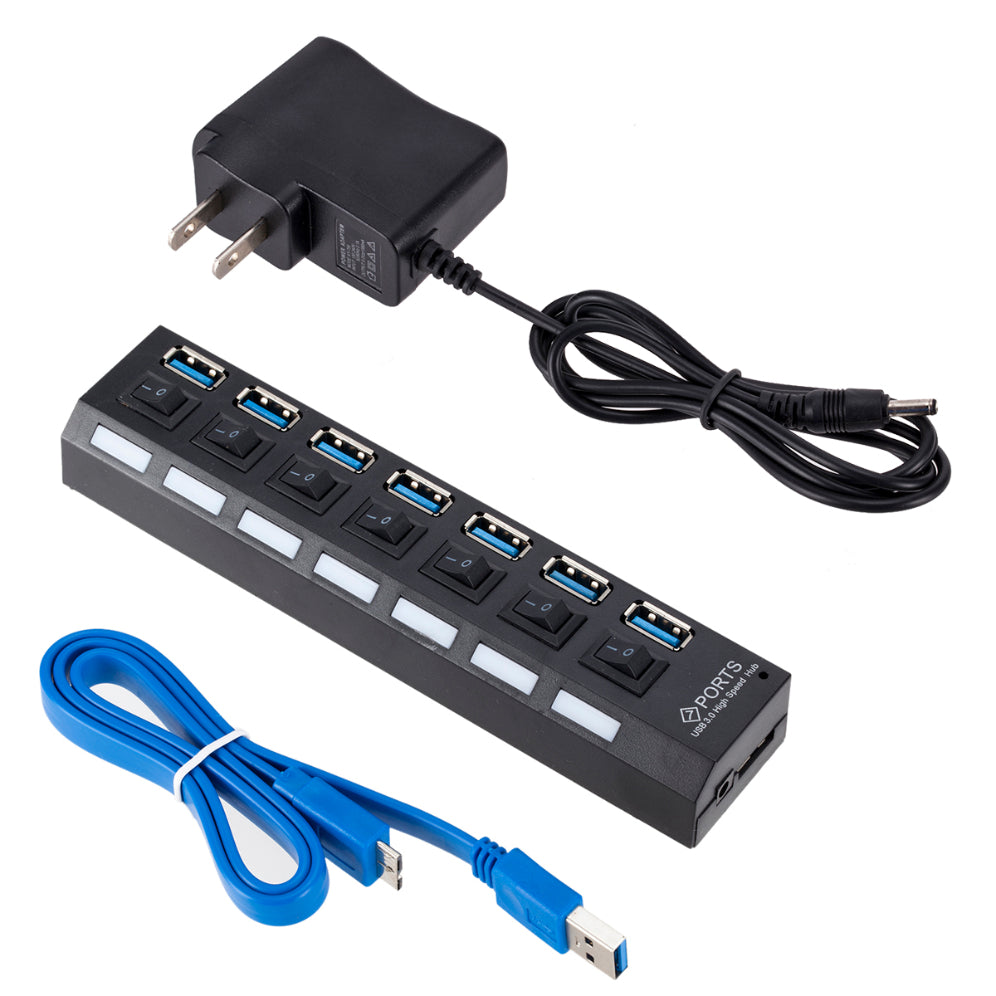 USB 3.0 Hub USB HUB Splitter Multi USB 3.0 Hub Multiple 4/7 Port Hub Splitter With Power Adapter Computer Accessories Hub For PC