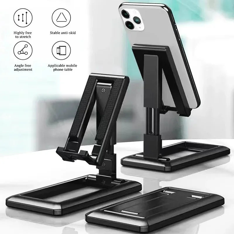 Phone Holder Stand Mobile Smartphone Support Tablet Stand for iPhone Desk Cell Phone Holder Stand Portable Mobile Holder Mount