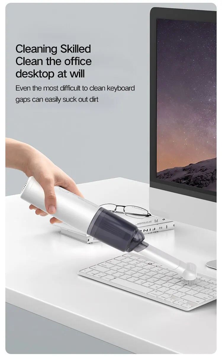 Vacuum Cleaner Mini Car Cleaning Powerful Suction Handheld Car Vacuum Cleaner Rechargeable for Car and Home Auto Vacuum Cleaner