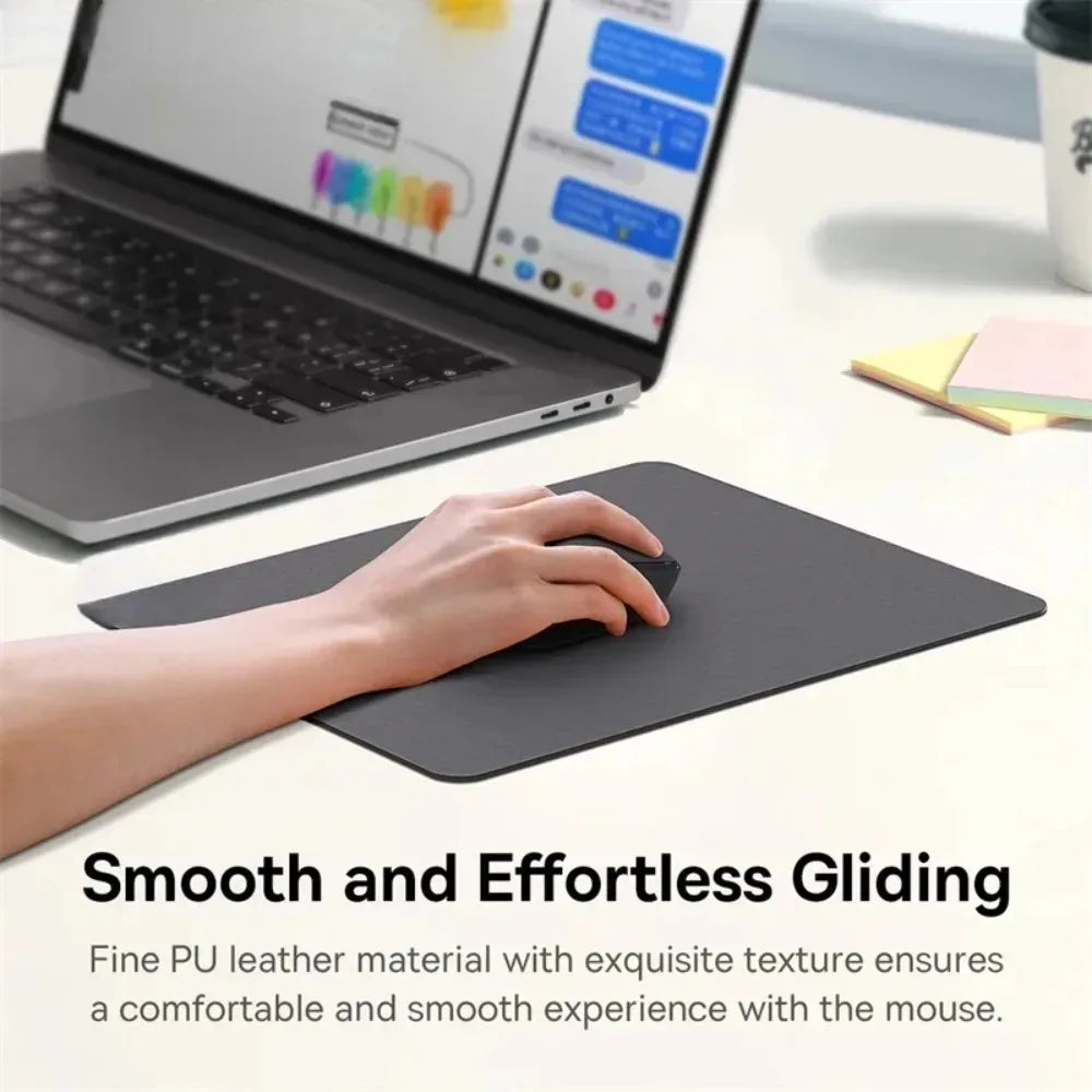 Small PU mouse pad Non-Slip Gaming Desktop Leather Mouse Pad Waterproof Anti-Scratch Easy To Clean Mat For PC Laptop Desktop