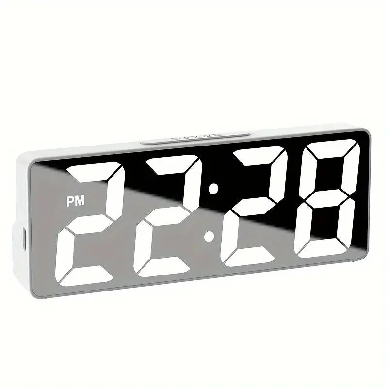 LED Digital Clock Saving Energy Alarm Clock Electronic Desktop Clock With Temperature Display Adjustable Brightness 12/24 Hours