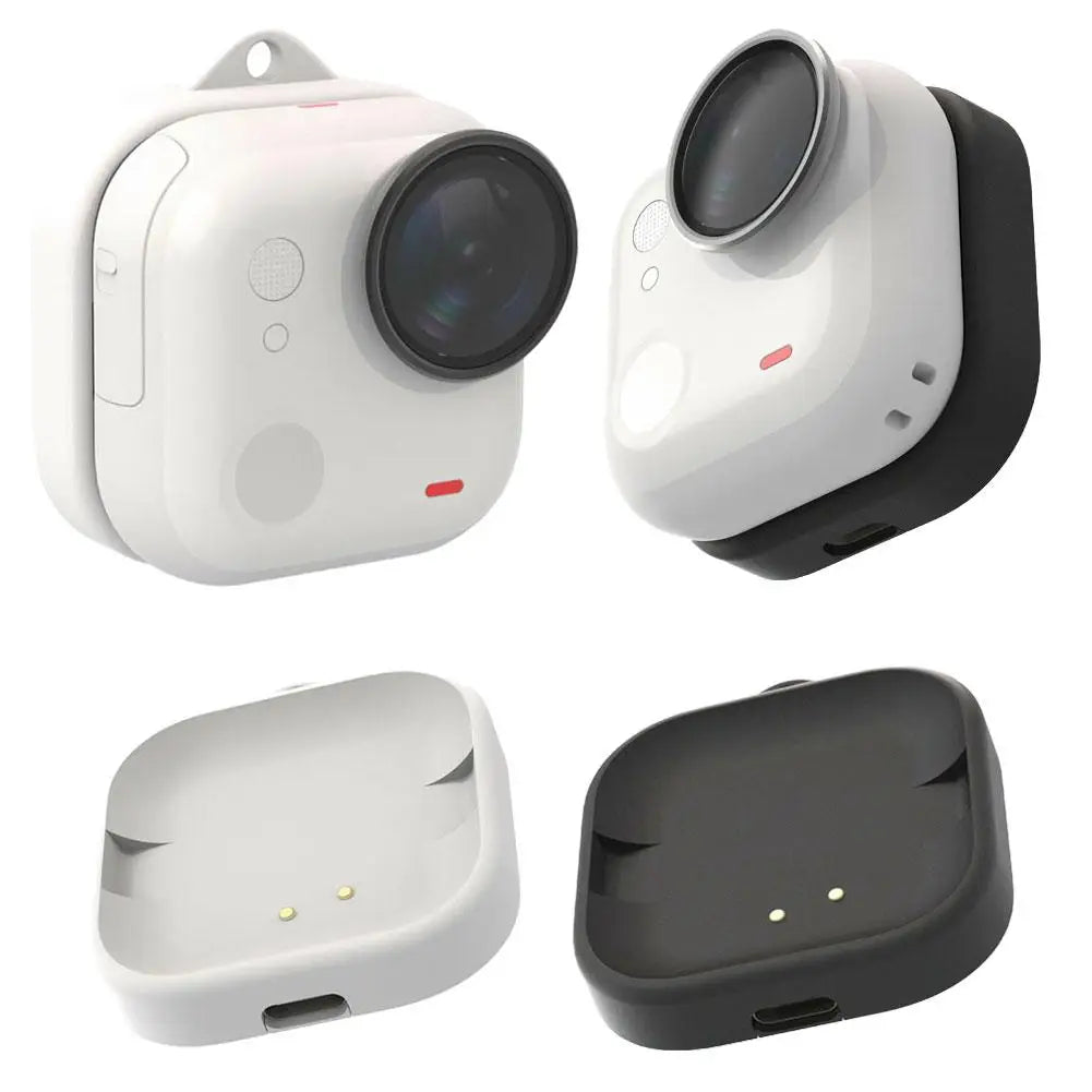 Wireless Magnetic Charging Dock for Insta360 Go Ultra Wireless Charger Base with Lanyard For Insta360 Go Ultra Charging Station