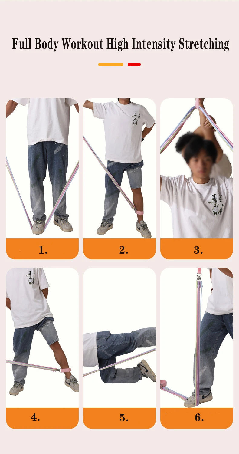 Ankle Straps Resistance Bands Set Fitness Workout Exercise Equipment Ankle Pink Yoga Elastic Fitness Band For Gym Man Woman