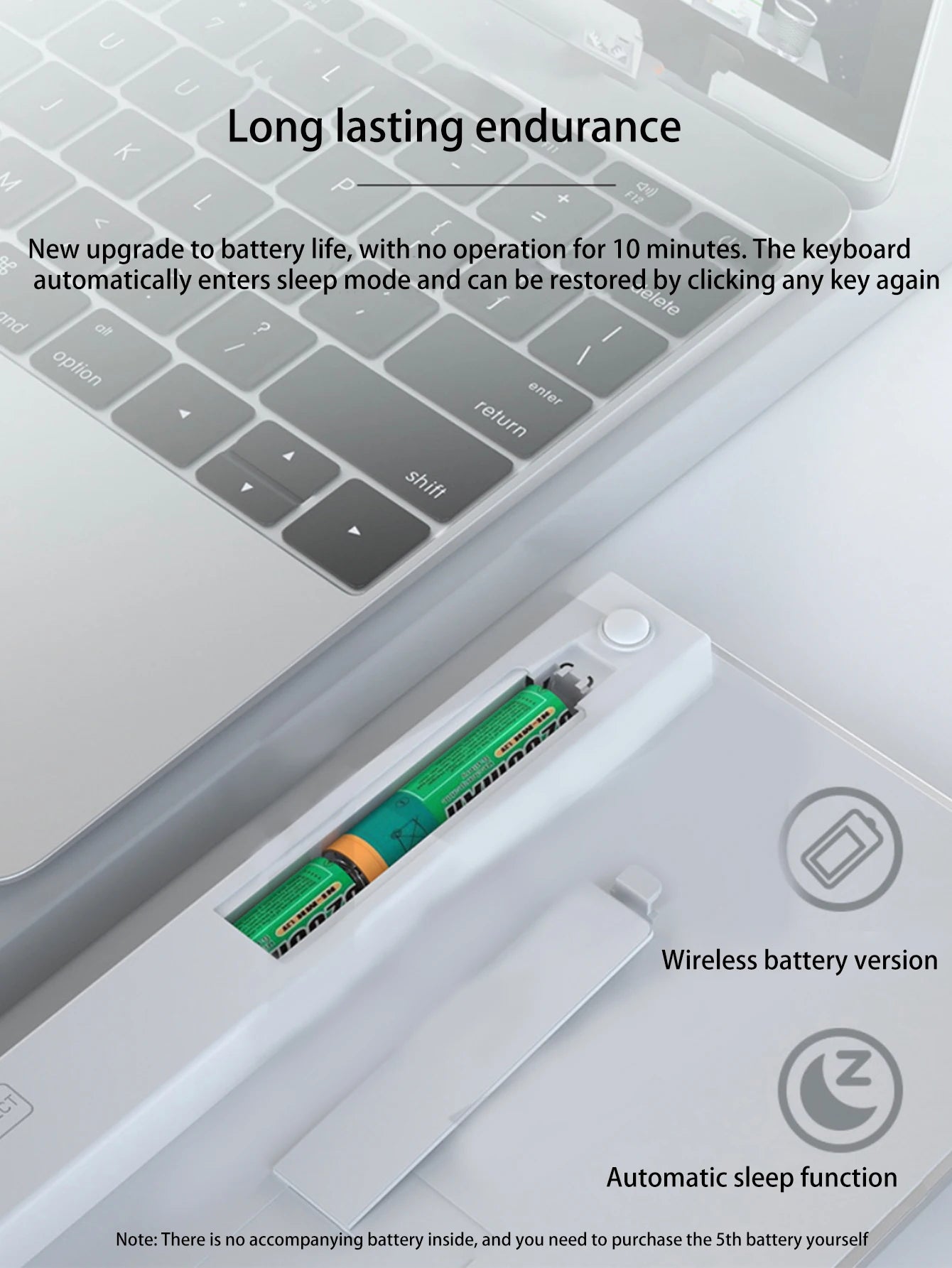 Wireless keyboard, 10 inch slim, tablet/laptop wireless keyboard, ipad mini keyboard