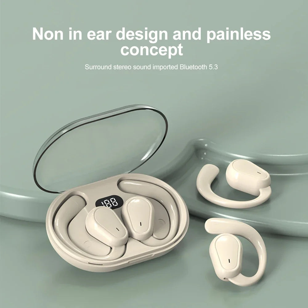 Bluetooth 5.3 Headphones Ear Hook Earphones Wireless Earphones HiFi Stereo Waterproof Headset Noise Reduction Earbuds for Xiaomi
