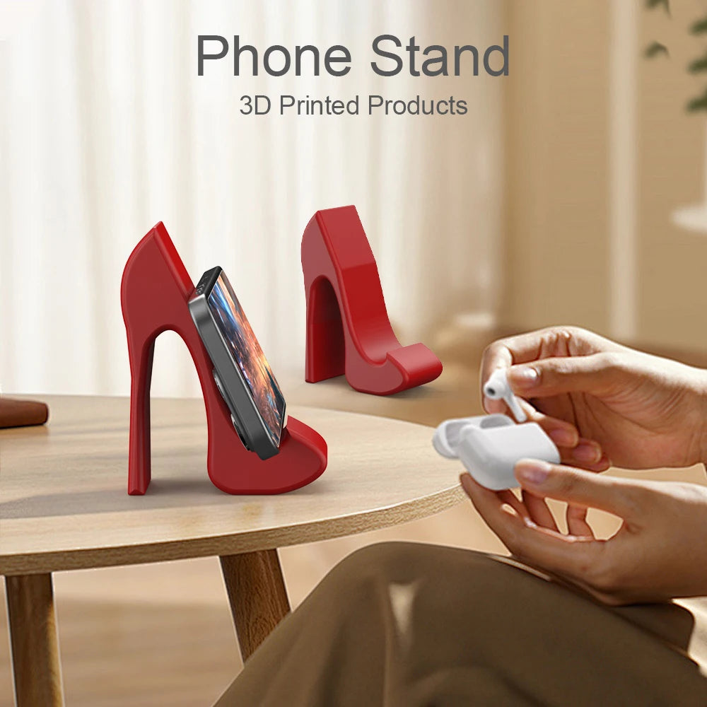 High-heel phone stand - Plastic - Durable and unbreakable. Three colors suitable for desktop, office, etc