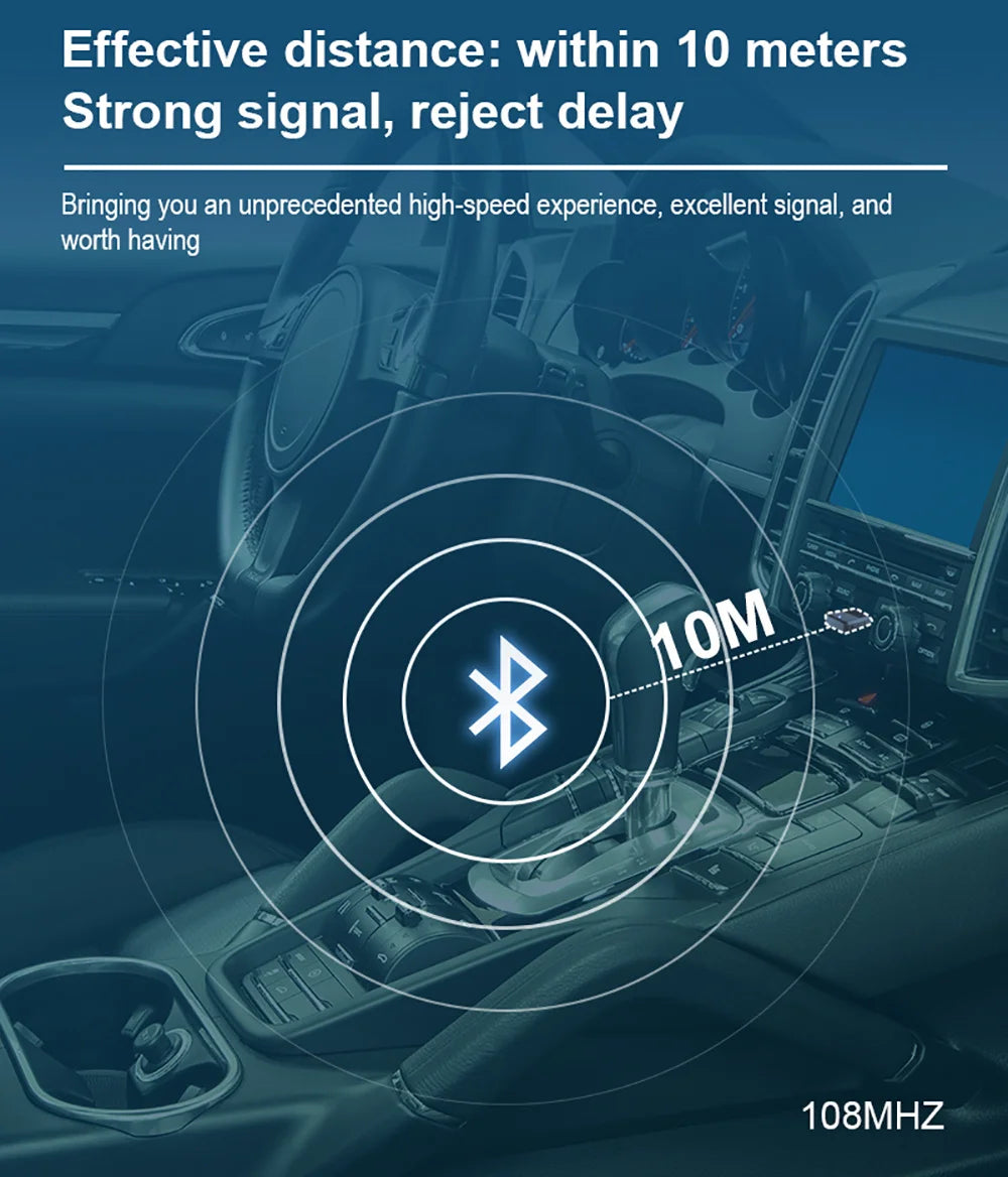 Bluetooth 5.3 Car FM Transmitter Receiver Mini USB Power Wireless Auto Audio Car Adapter Handsfree Call Car Auto Accessories