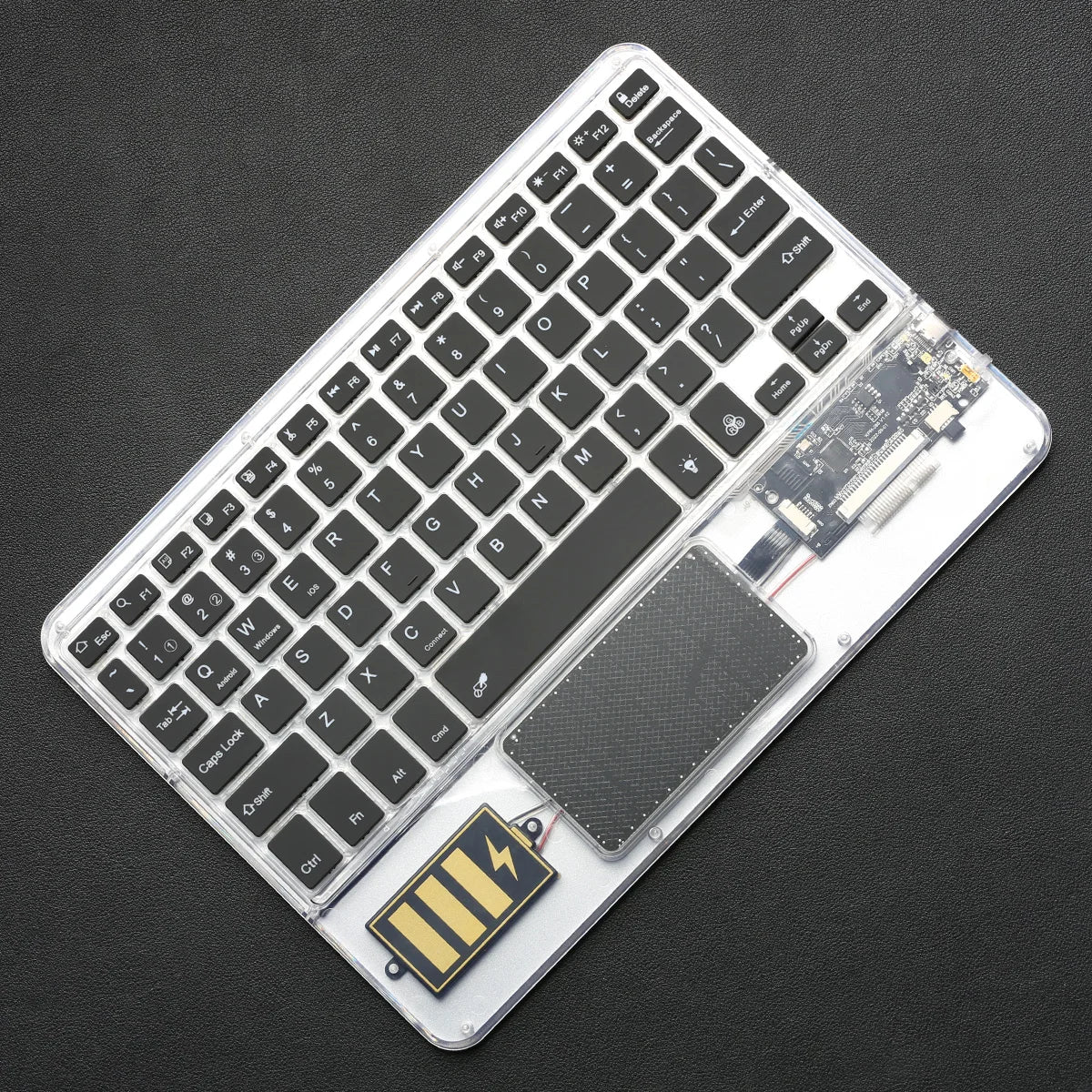 Wireless Keyboard with Touchpad, Ultra-Slim Portable Bluetooth Rechargeable Keyboard,Wireless Keyboard for iOS Android Windows