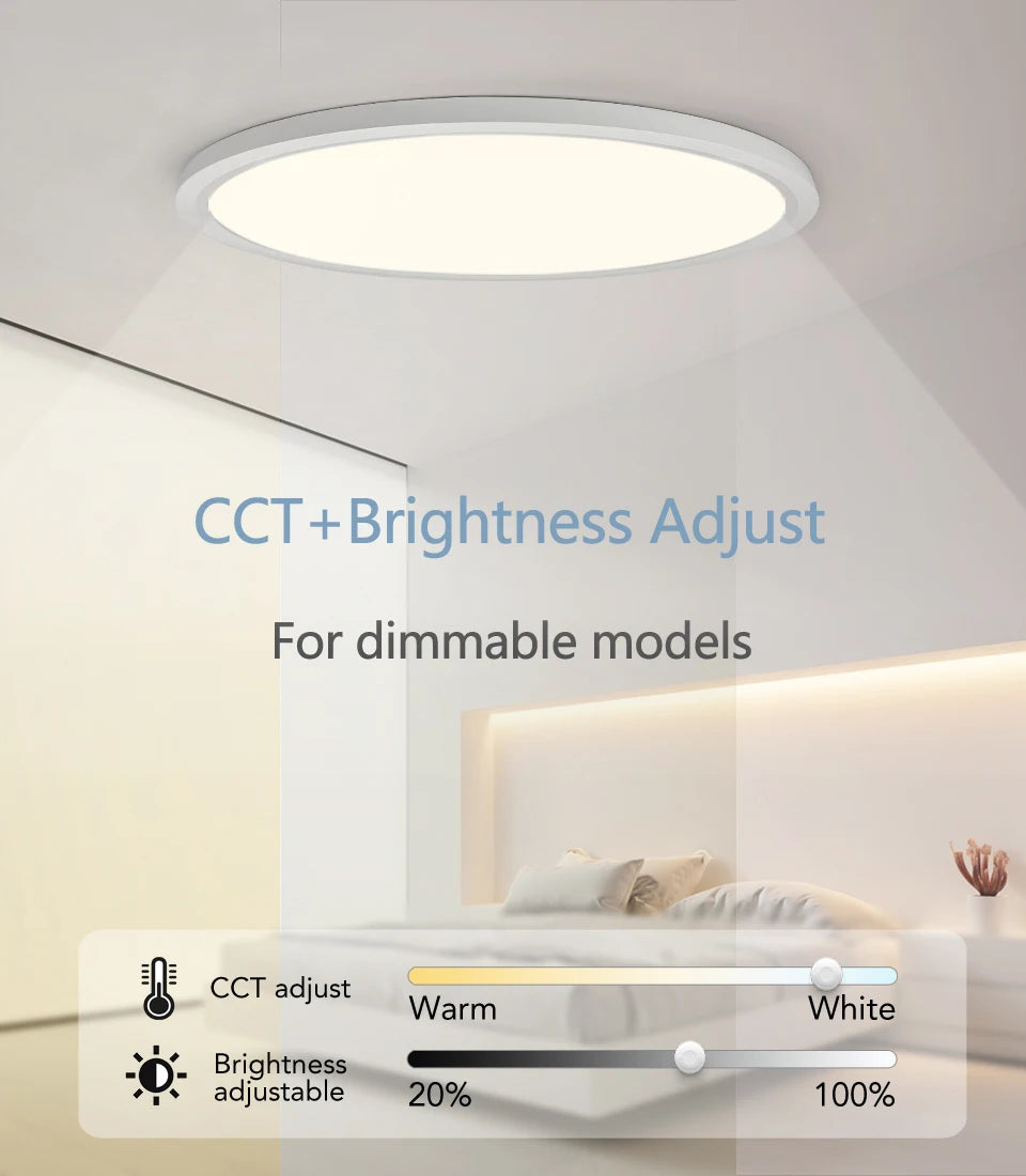 Smart Led Ceiling Lights 20Inch Large APP Remote Control Dimmable Ultra thin Smart Lamp For Living Room Bedroom Led Lights