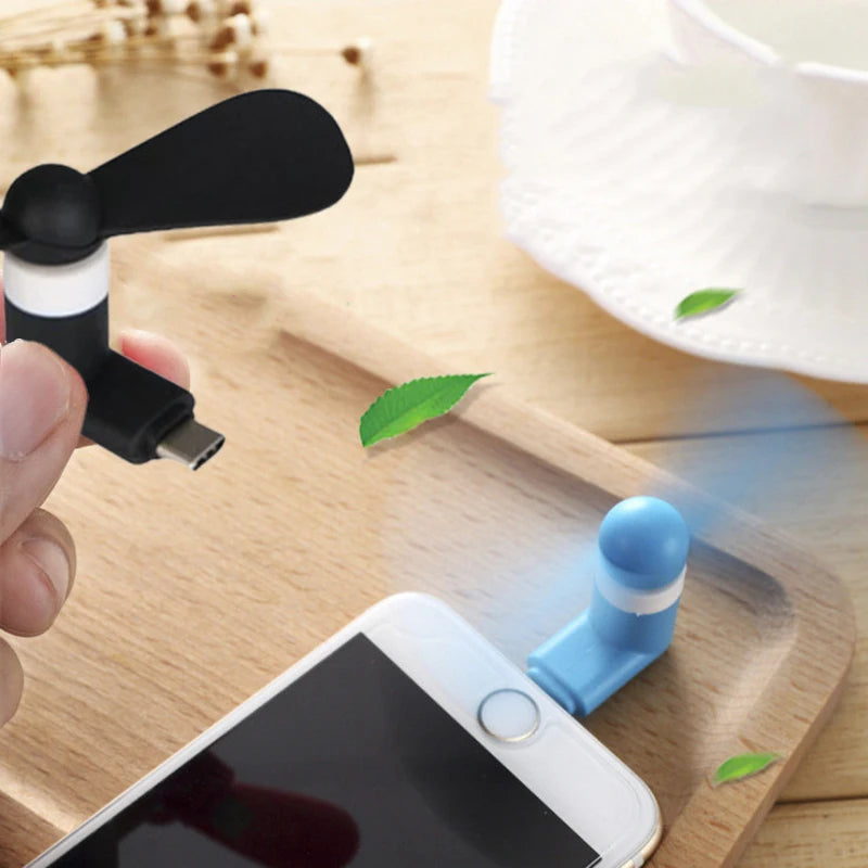 Creative Mini Portable Micro USB Fan 5v 1w Mobile Phone USB Gadget Fans Tester For Type C Cooling Hand Fan Mobile Phone Cooler